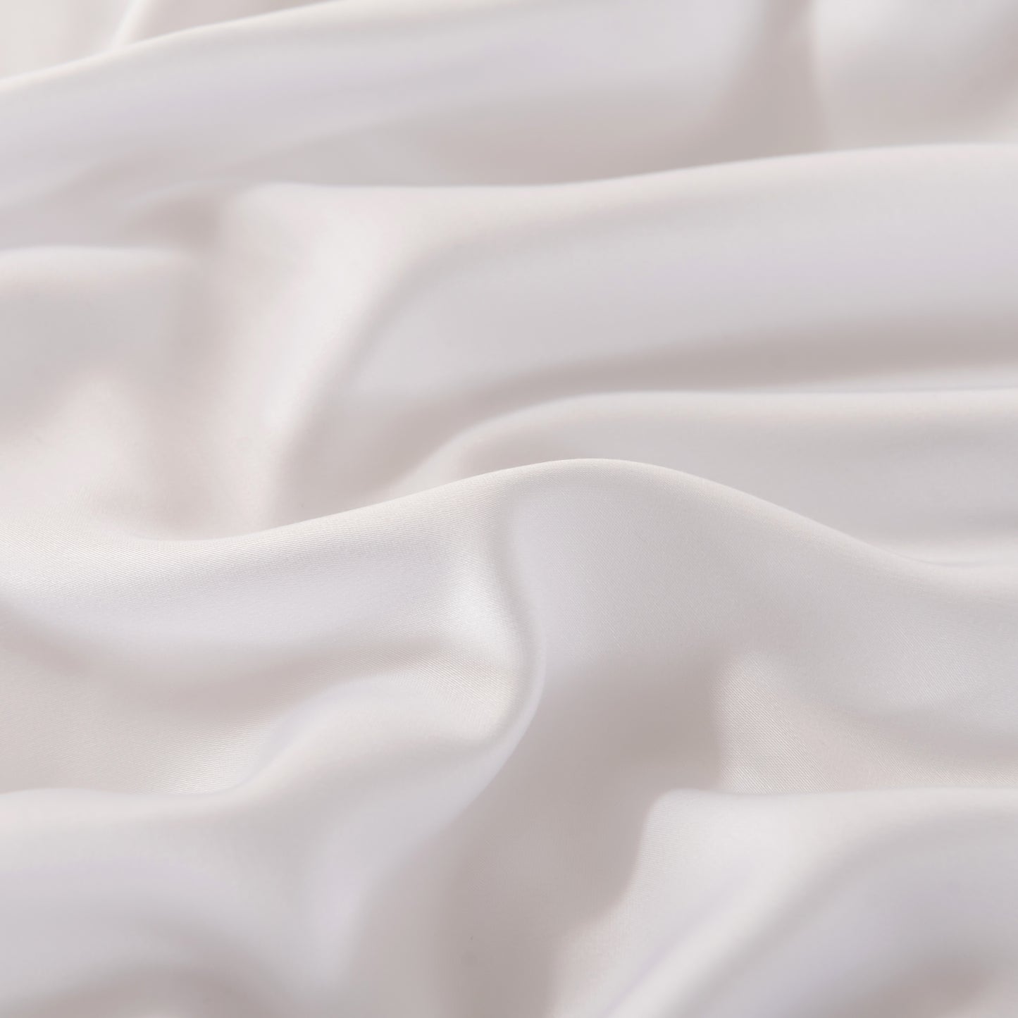 Close-up of white bamboo fabric with soft folds