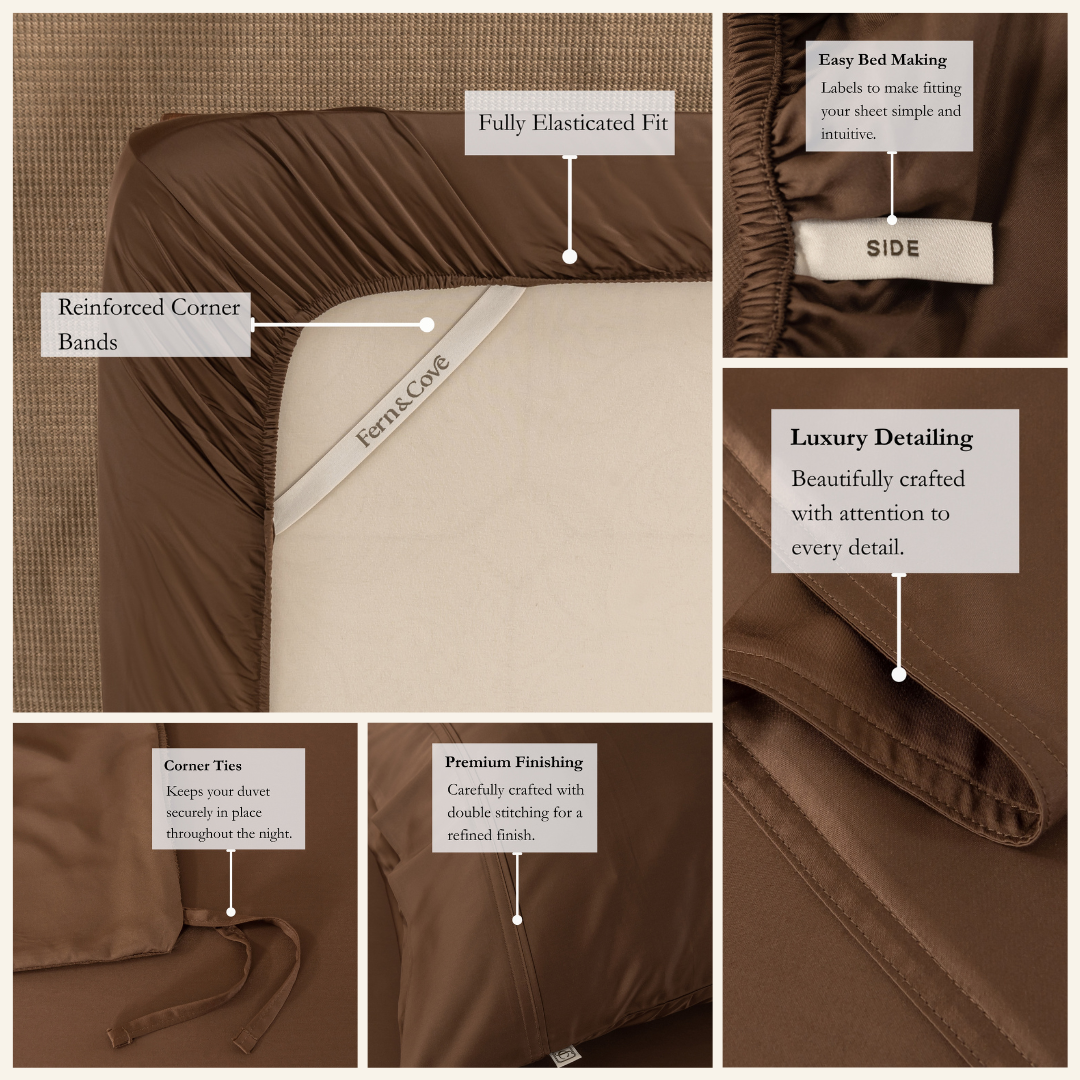 Cocoa 4 Piece Bamboo Bedding Set