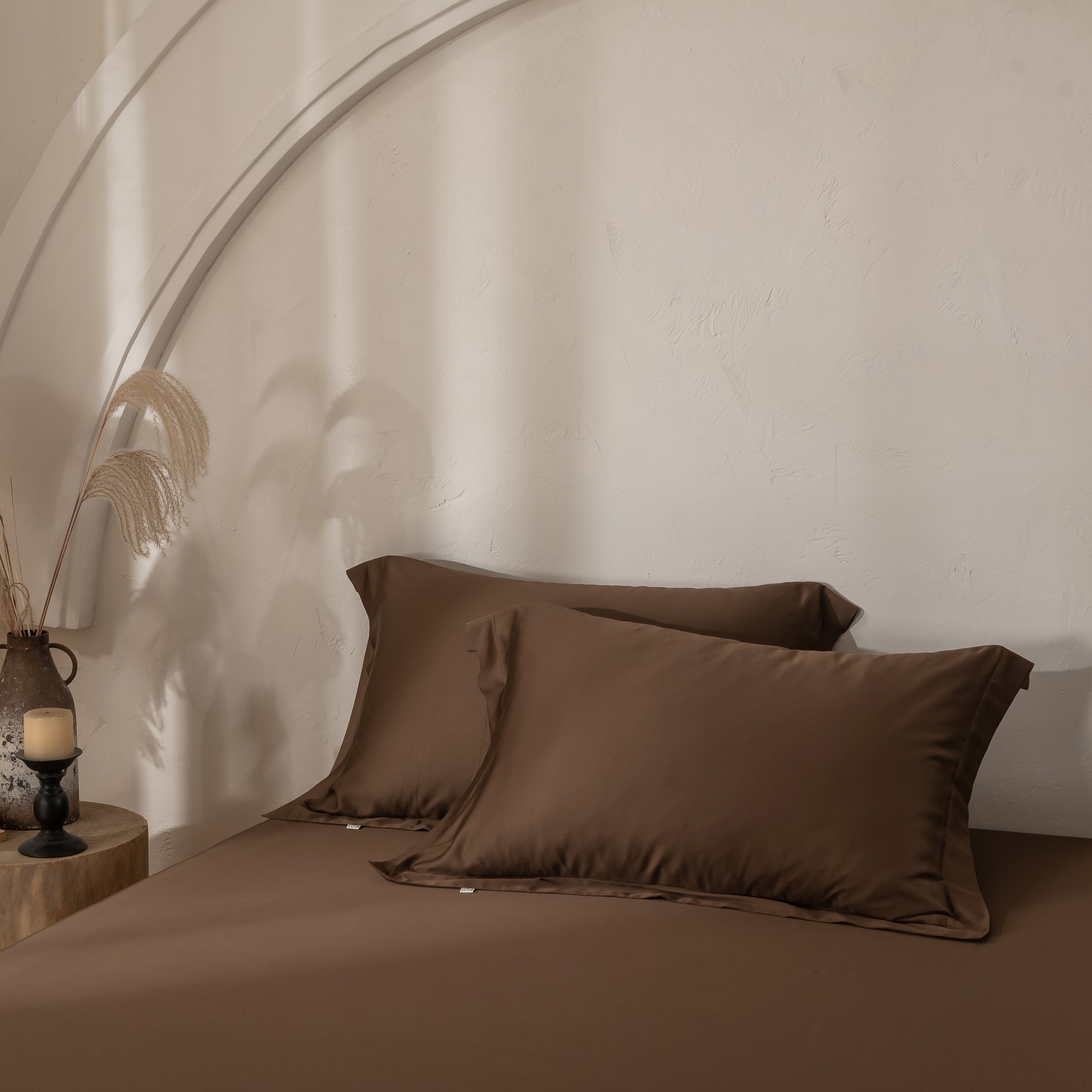 luxury brown bamboo Sustainable pillowcases